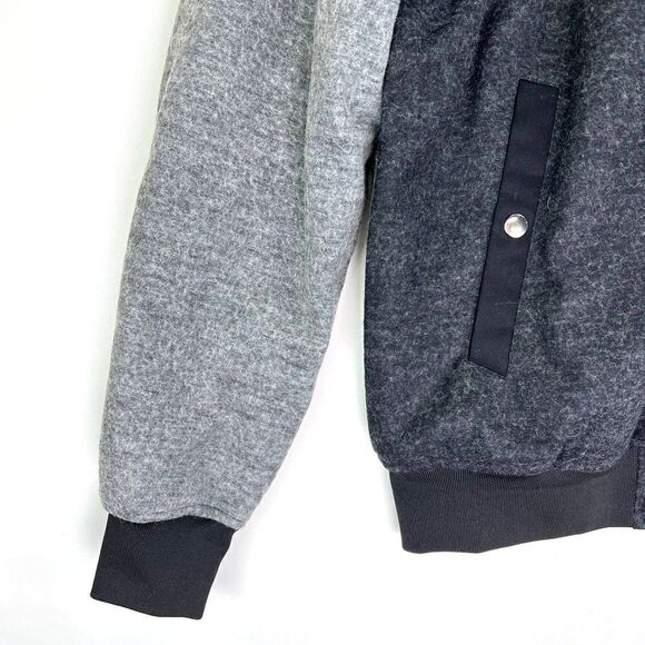 New WESC Bomber Jacket Warm Grey Flannel Unisex Men L / Women XL MSRP  $225 - Picture 6 of 10